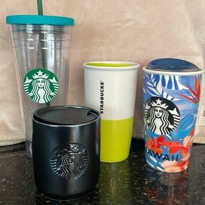 Lot of Starbucks collectibles.